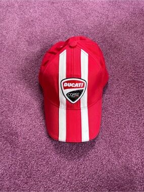 Ducati Corse Red Racing Stripe Cap